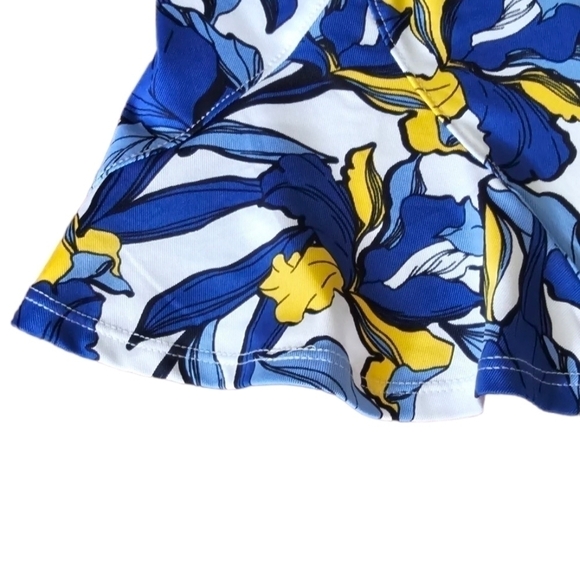 NWT Tail Skirt with Built-in Short, Blue and Yellow Floral, Size XXL - Picture 13 of 16